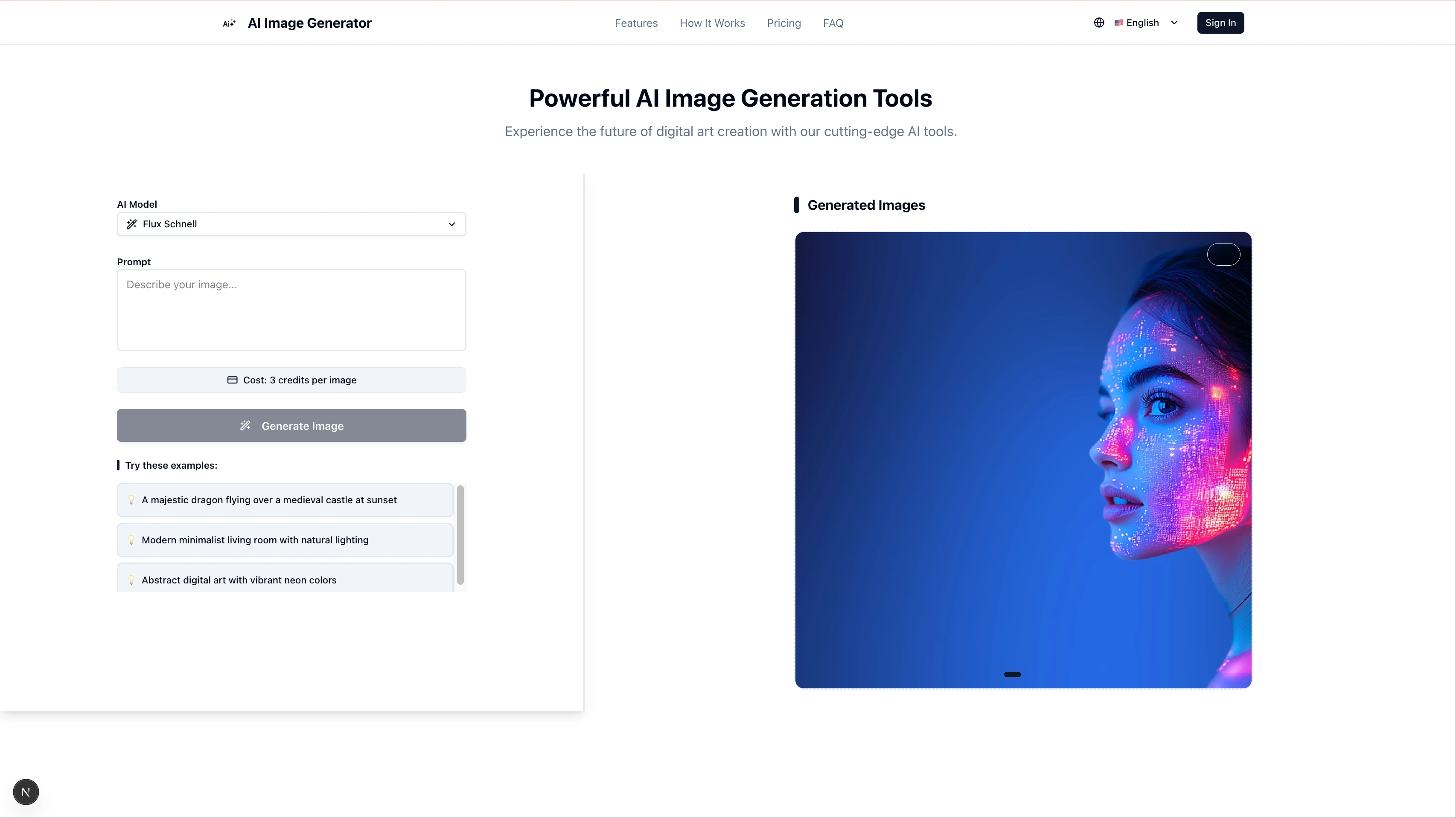 AI图片站模板 预览 2