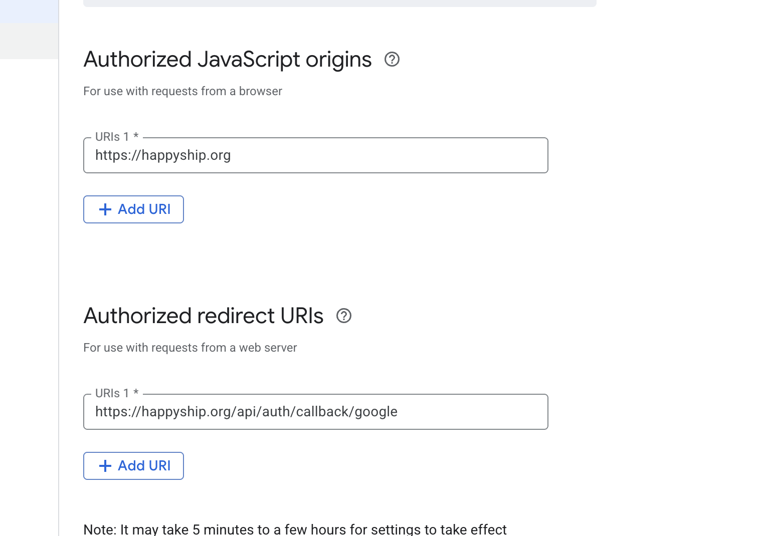 Google URLs配置