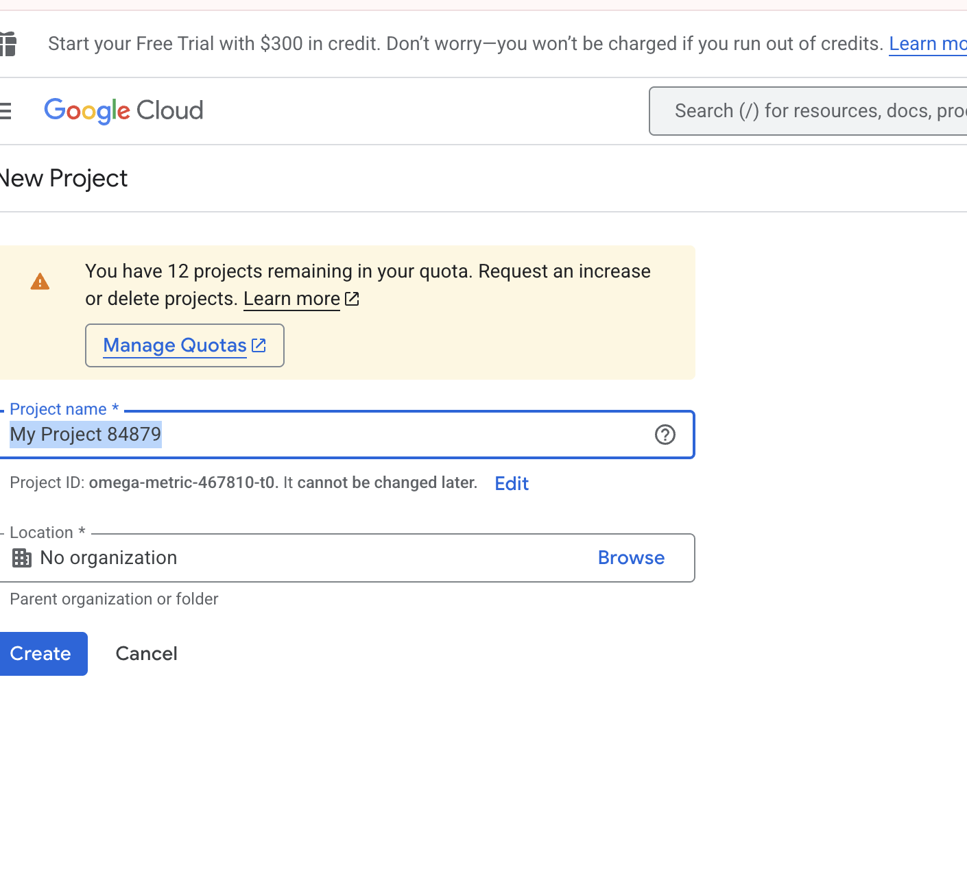 Google项目创建