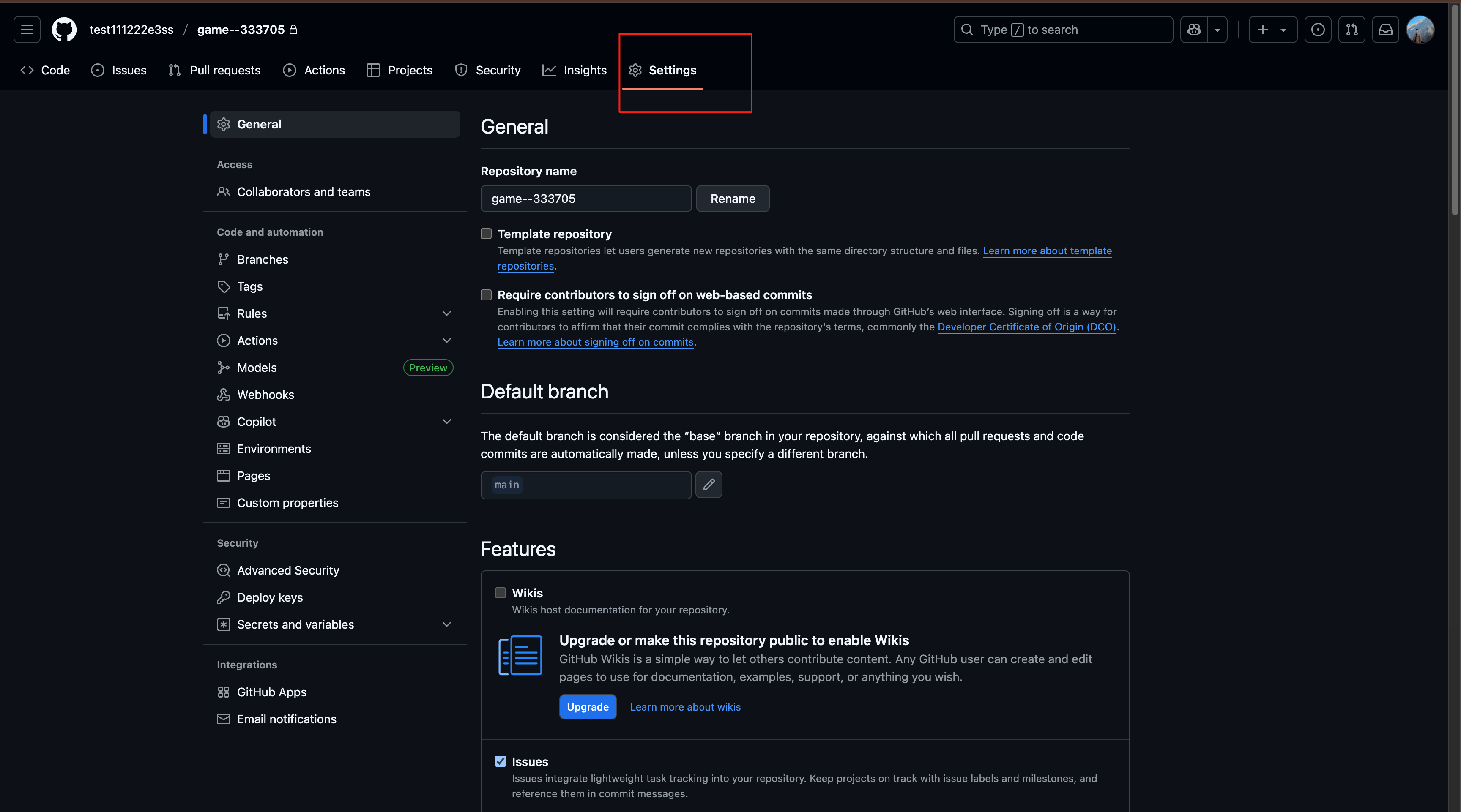 Github仓库Settings页面，显示Danger Zone中的Transfer repository选项